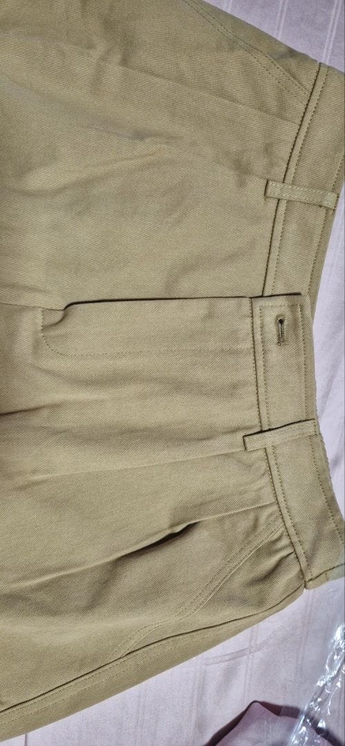 Customer photo review of Double Pleated Chino High-Waisted Shorts