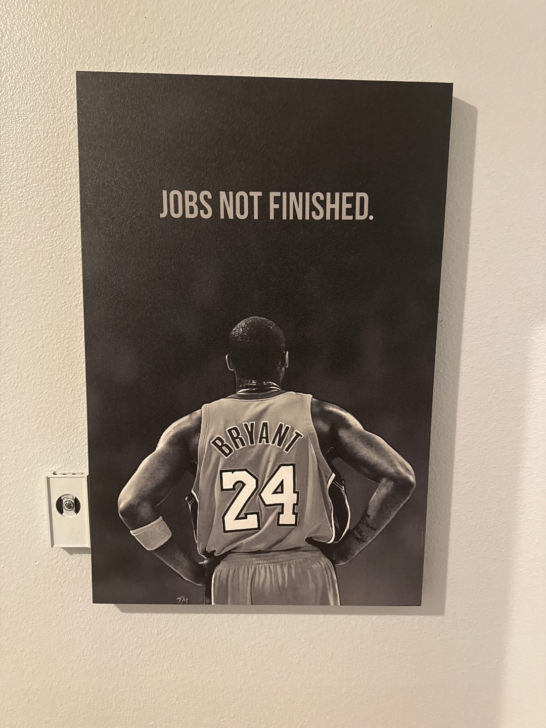 Customer photo review of Jobs Not Finished - Canvas