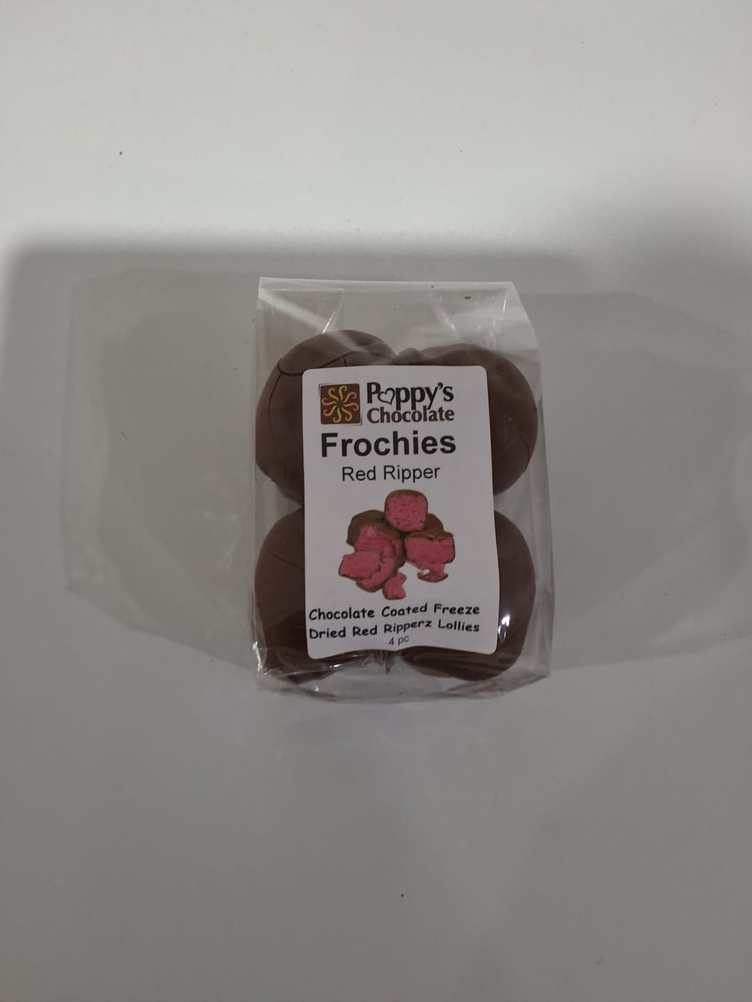 Customer photo review of Frochies Red Ripper chocolate coated freeze dried lollies