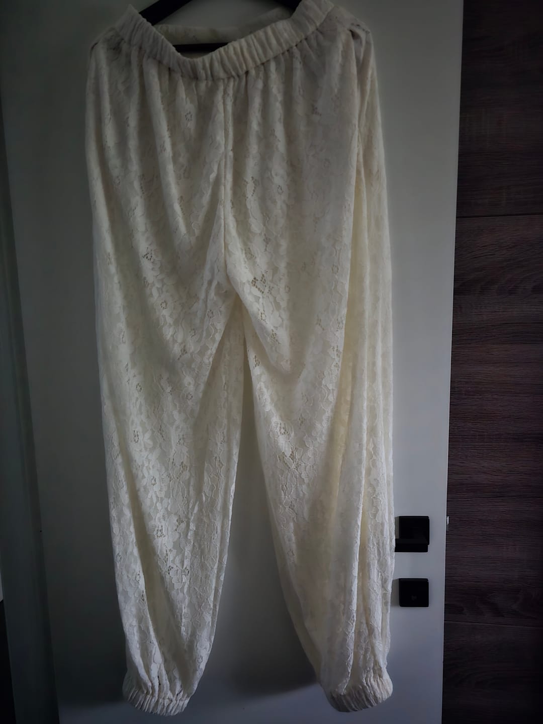 Customer photo review of Lace Wide Leg Pants / White