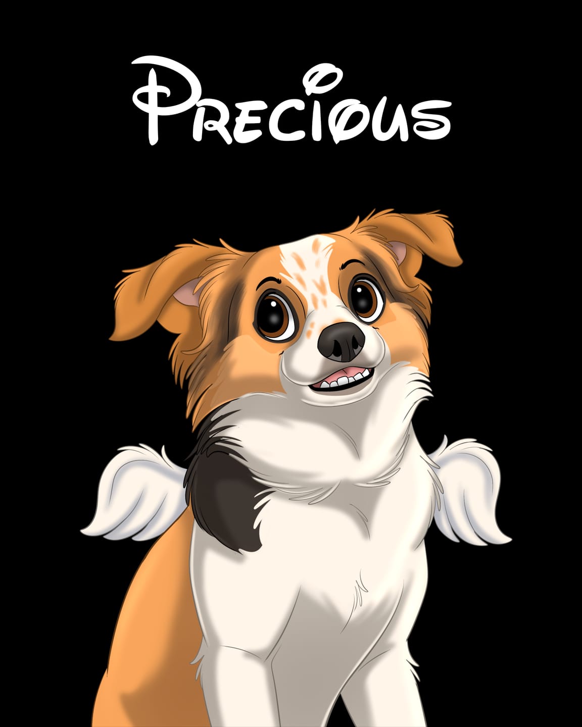 Customer photo review of Custom Hand-Drawn Cartoon Pet Portrait