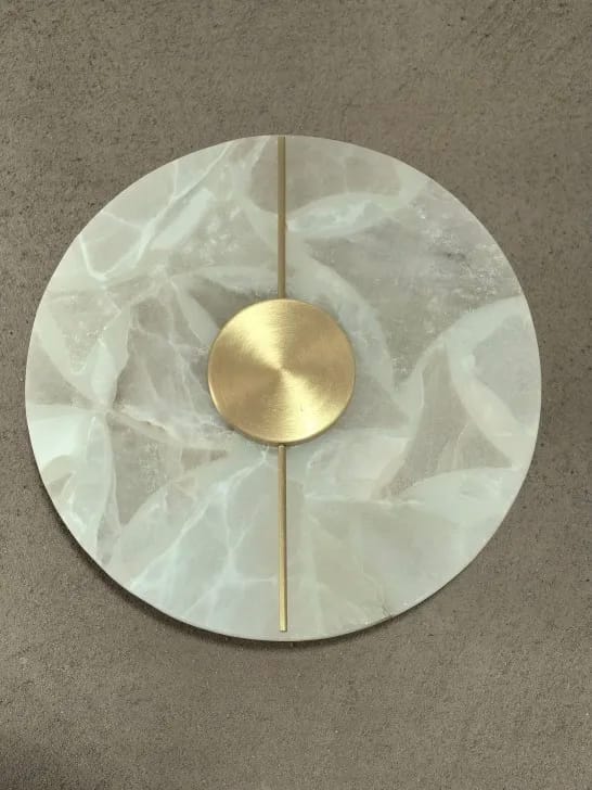 Customer photo review of Circular LED Light Sconce With Marble Accent, Modern Nordic Style