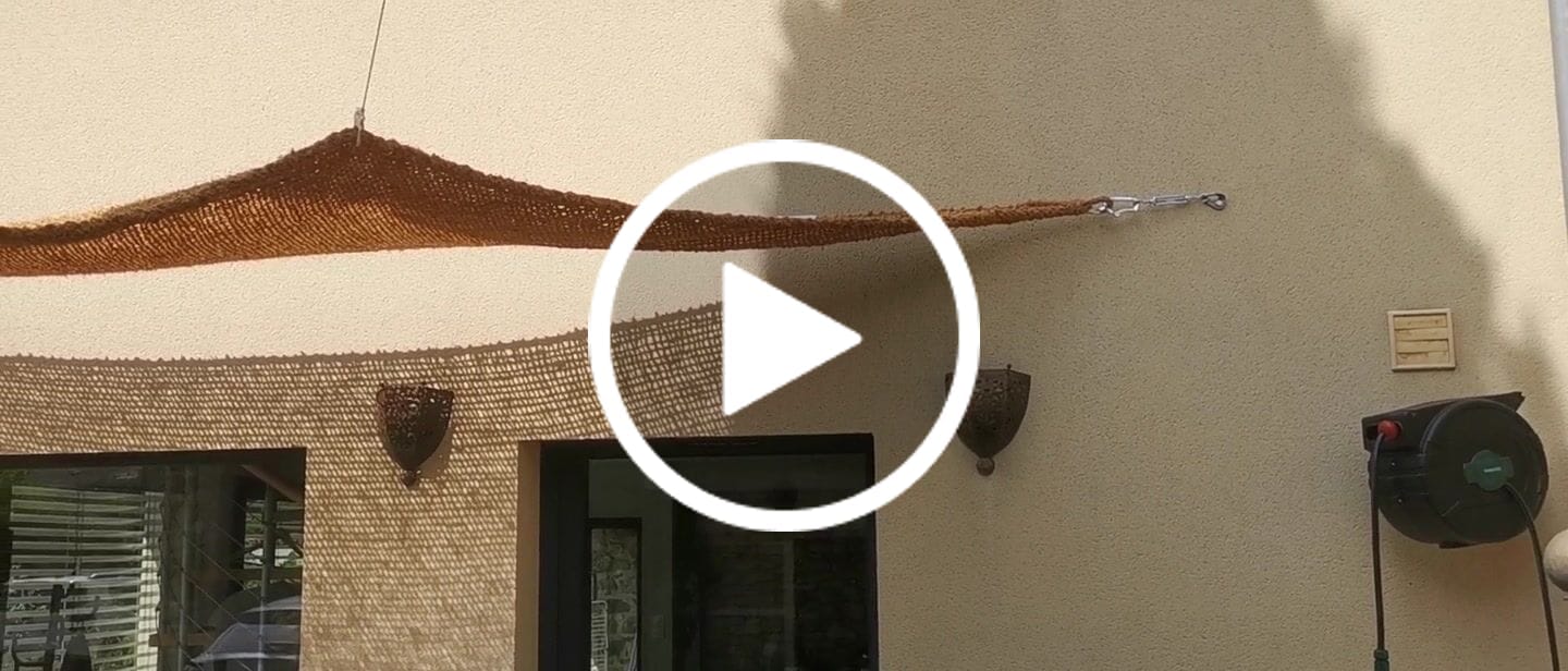 Customer video review of Voile d'ombrage en fibre de coco