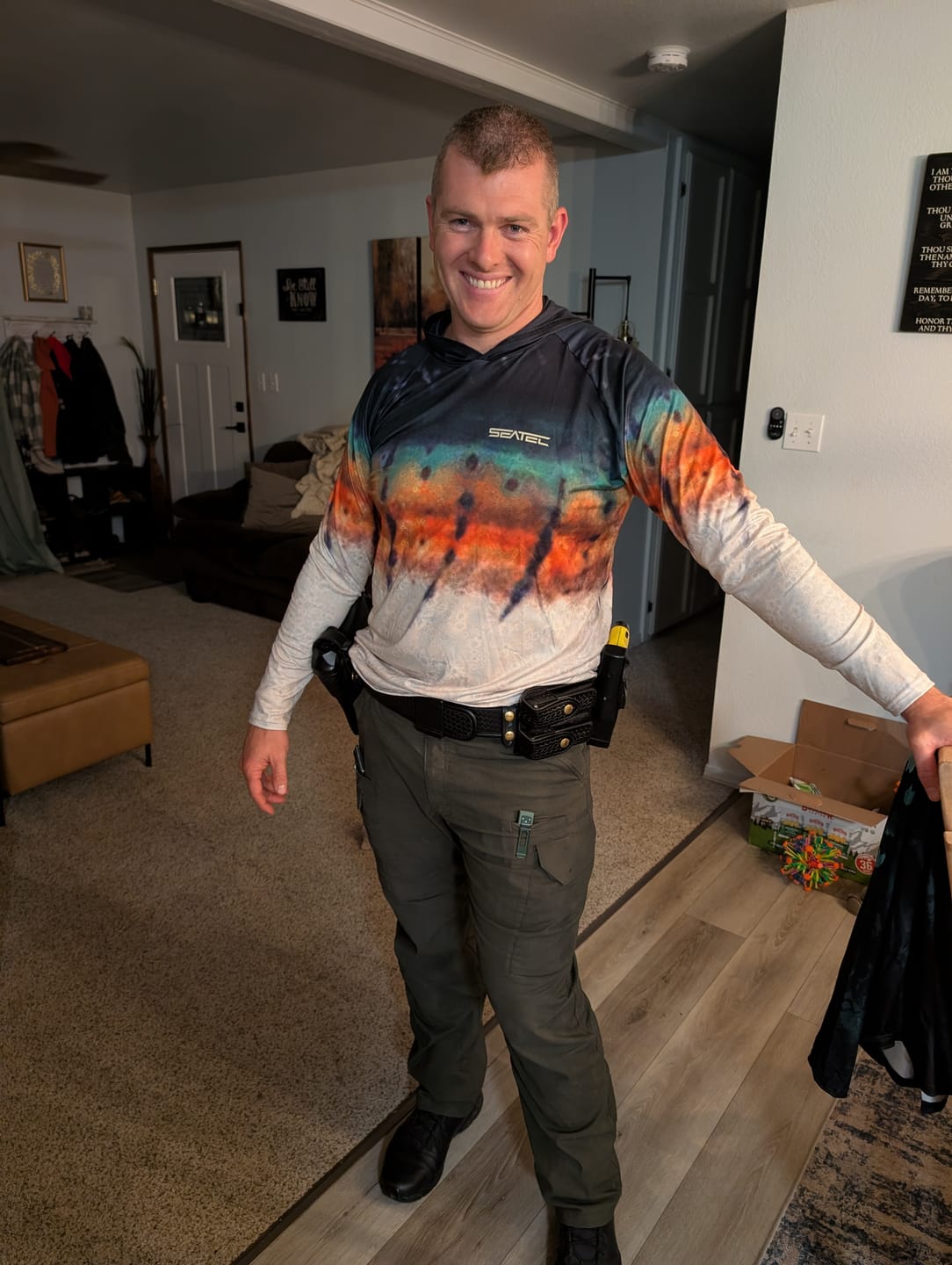 Customer photo review of Sailfish Sport Tec Hooded Long Sleeve – Men's