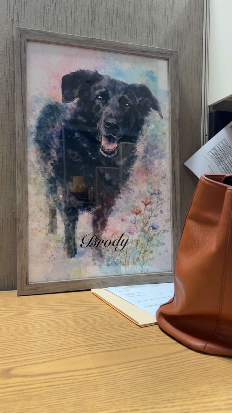 Customer photo review of Watercolor - Personalized Poster