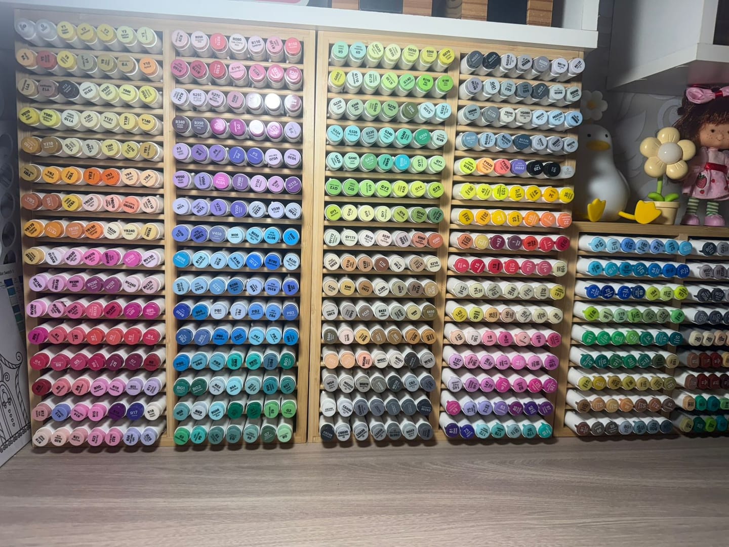 Customer photo review of Ohuhu Bamboo Marker Organizer