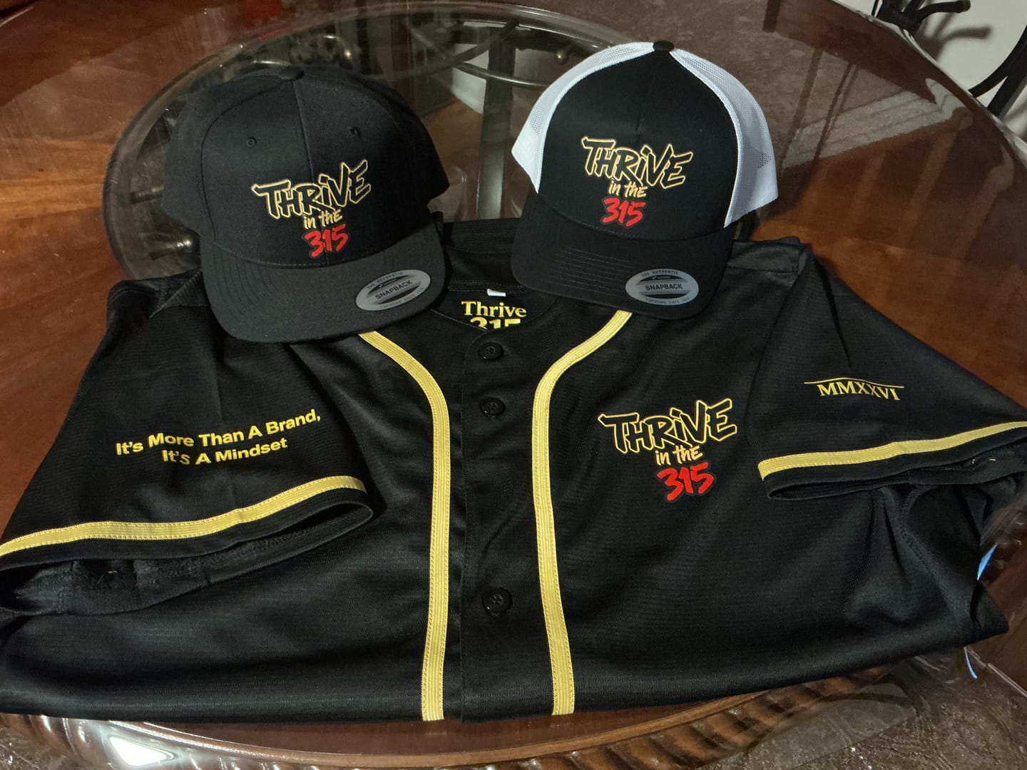 Customer photo review of Custom Black Old Gold Classic Style Authentic Baseball Jersey