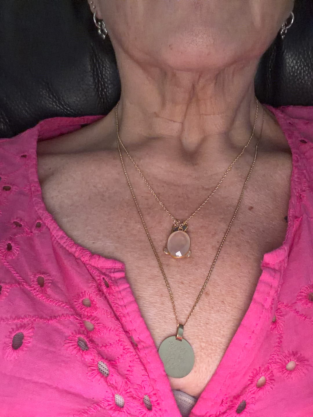 Customer photo review of Douceur sauvage — Collier Quartz rose, Pierre de lune & Améthyste # 11