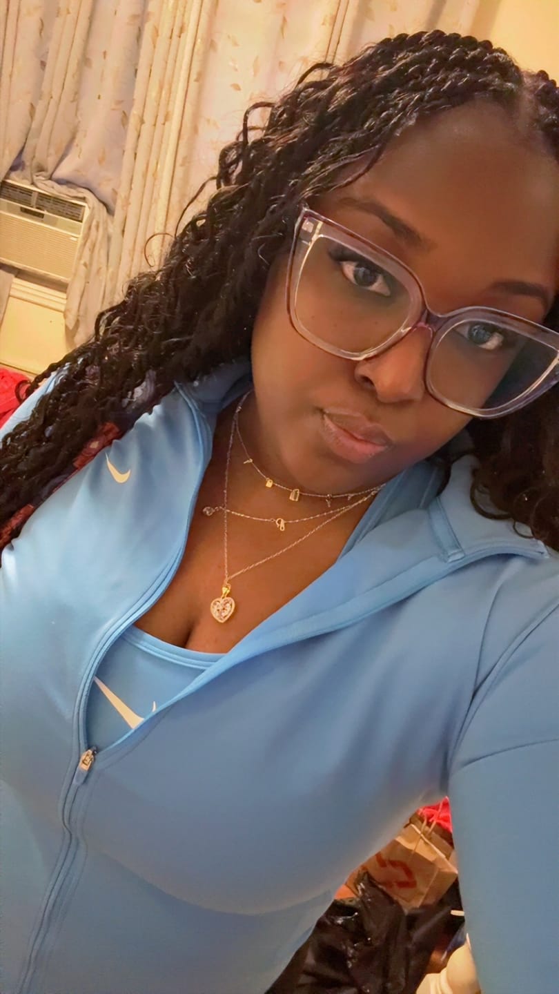 Customer photo review of Purple Diamond Heart Necklace