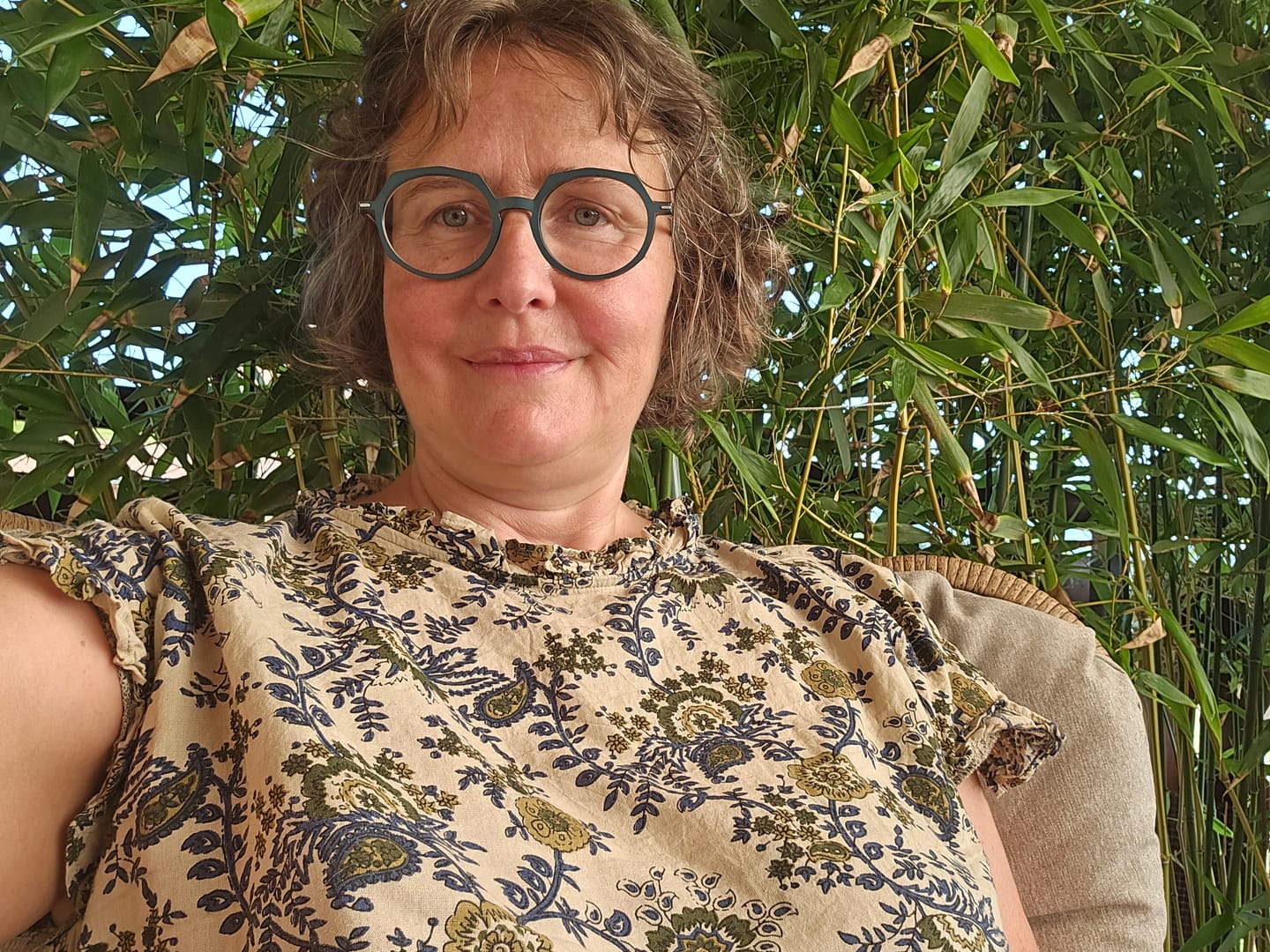 Customer photo review of Blouse Camélia – Voile de coton fougère