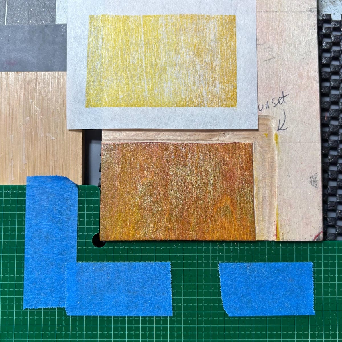 Customer photo review of Linocut Registration Jig | Block Printing & Relief Printing Alignment | Multi-Color Printmaking | Acrylic