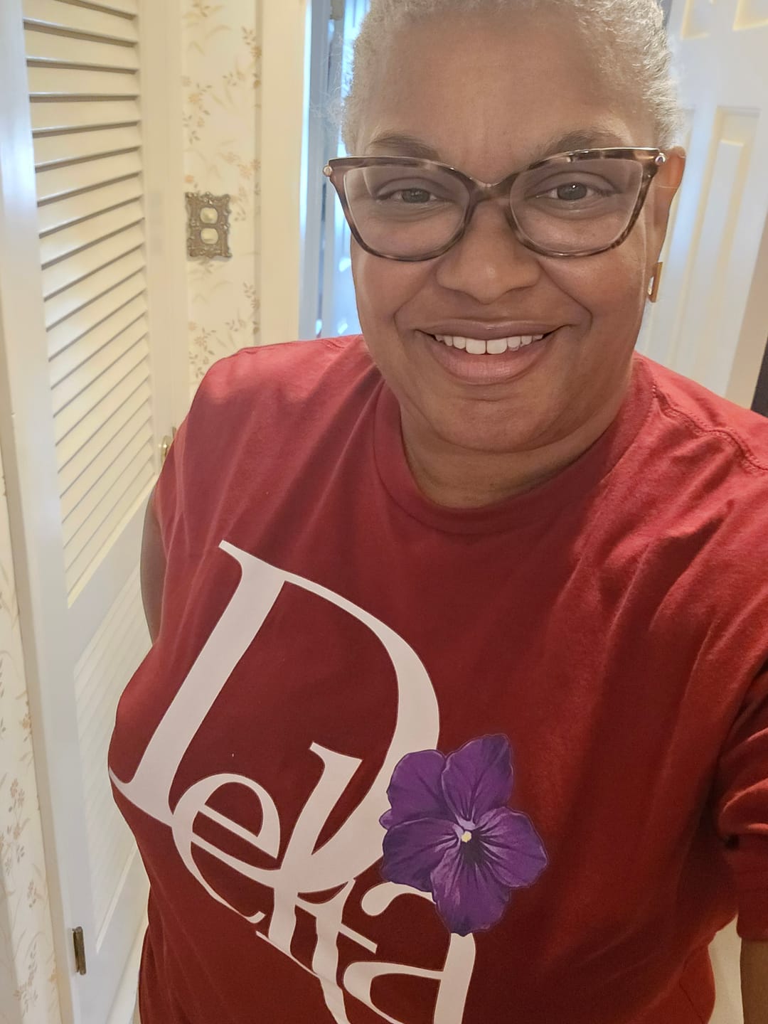 Customer photo review of Sisterhood is my Strength Lapel Pin