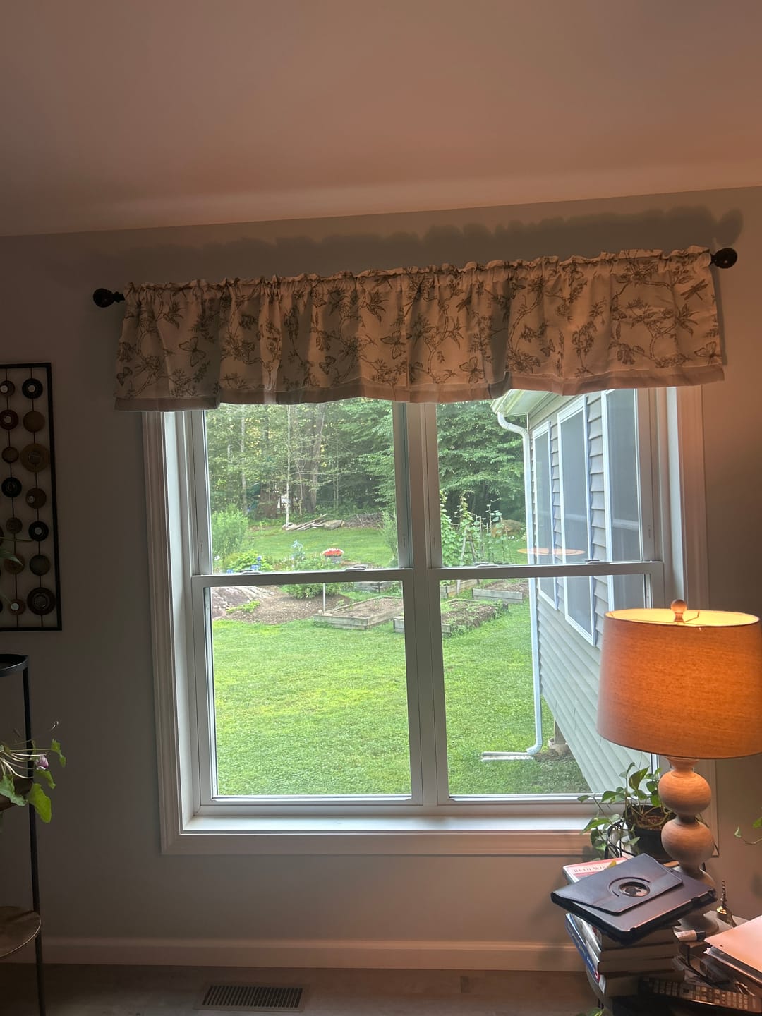 Customer photo review of Botanical Butterfly Print Linen Valance