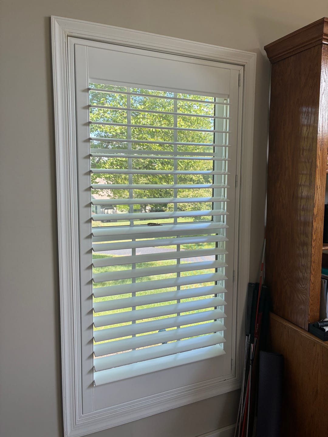 Customer photo review of Hybrid Wood Plantation Shutter