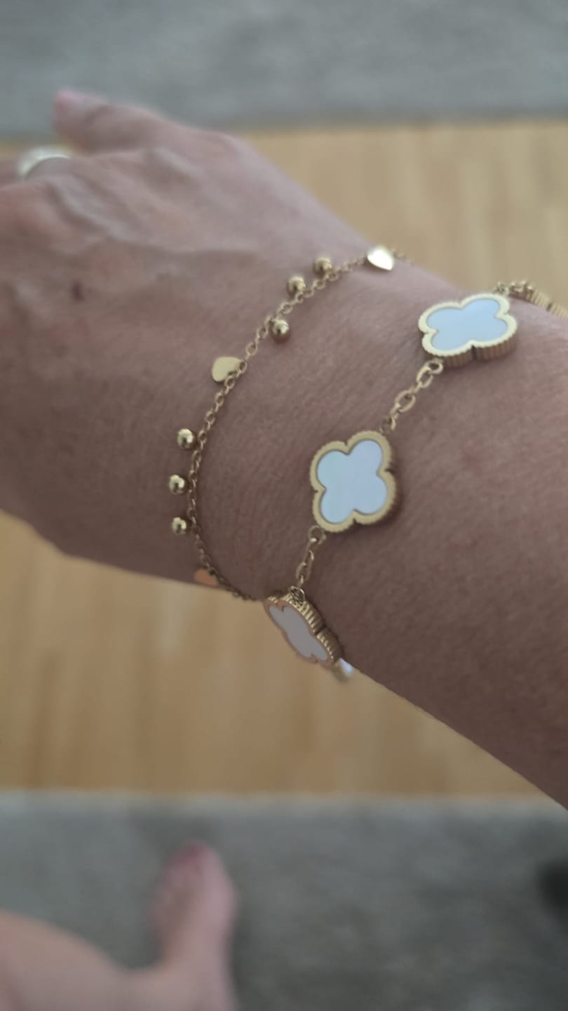 Customer photo review of Perlmutt Lucky Leaf Abbaddon Armband 14k Vergoldet