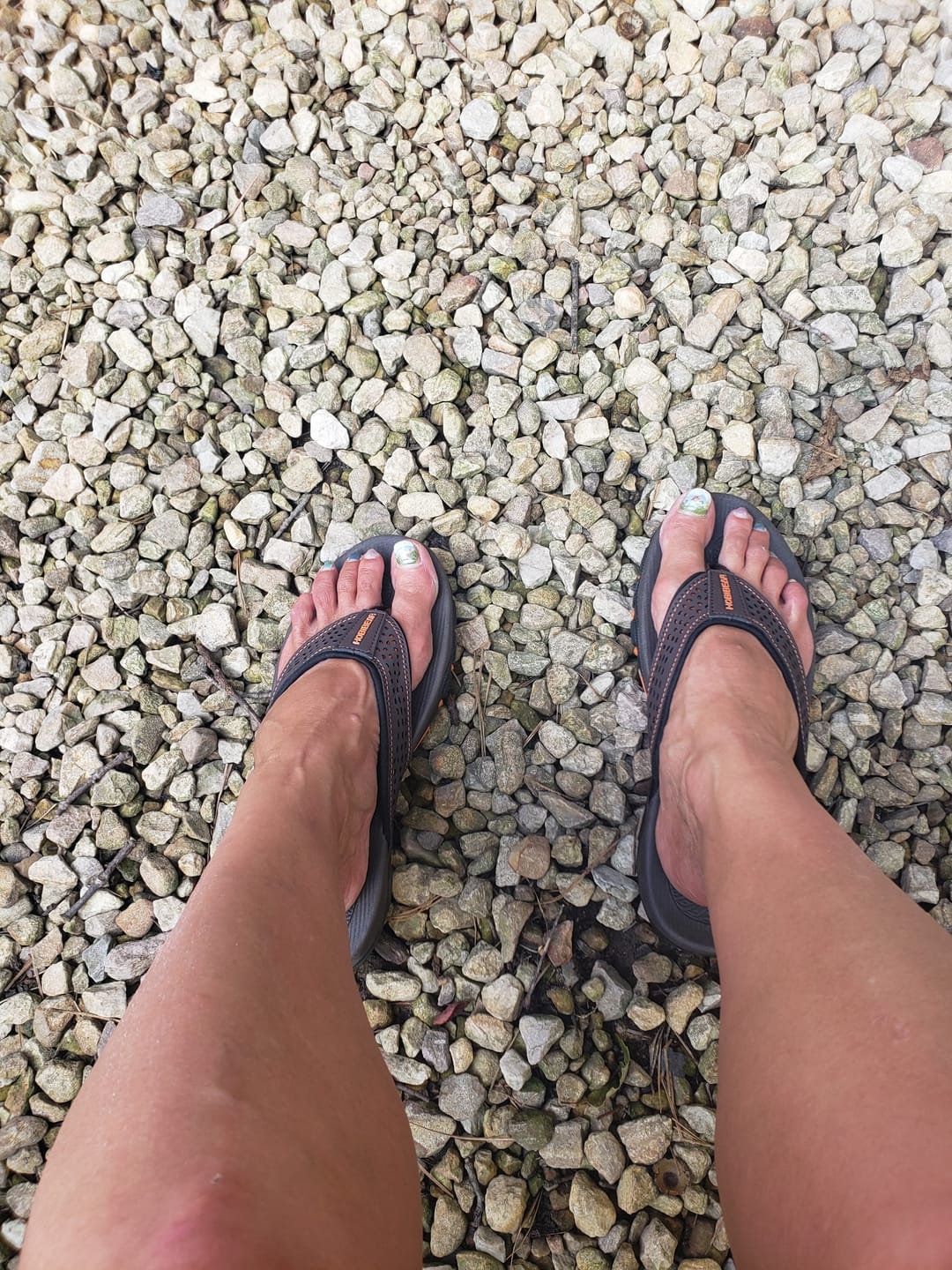 Customer photo review of Ramble Lite - Wide Toe Slippers