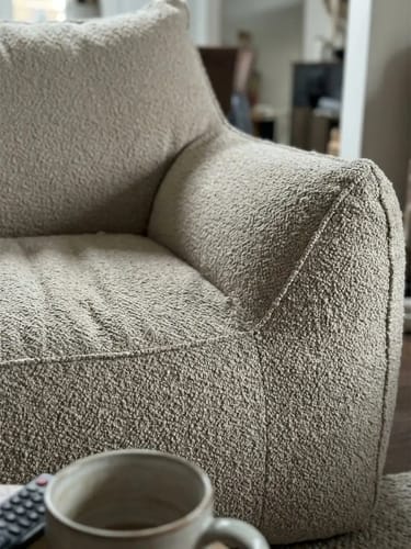 Customer photo review of DODO BEAN BAG - BOUCLE CAMEL