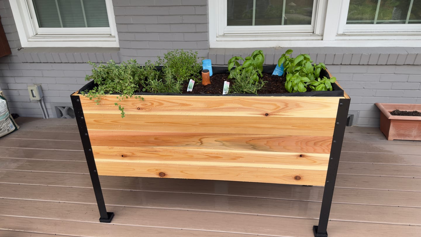 Customer photo review of Jason Special Bundle Raised Garden Bed + Platform Feet