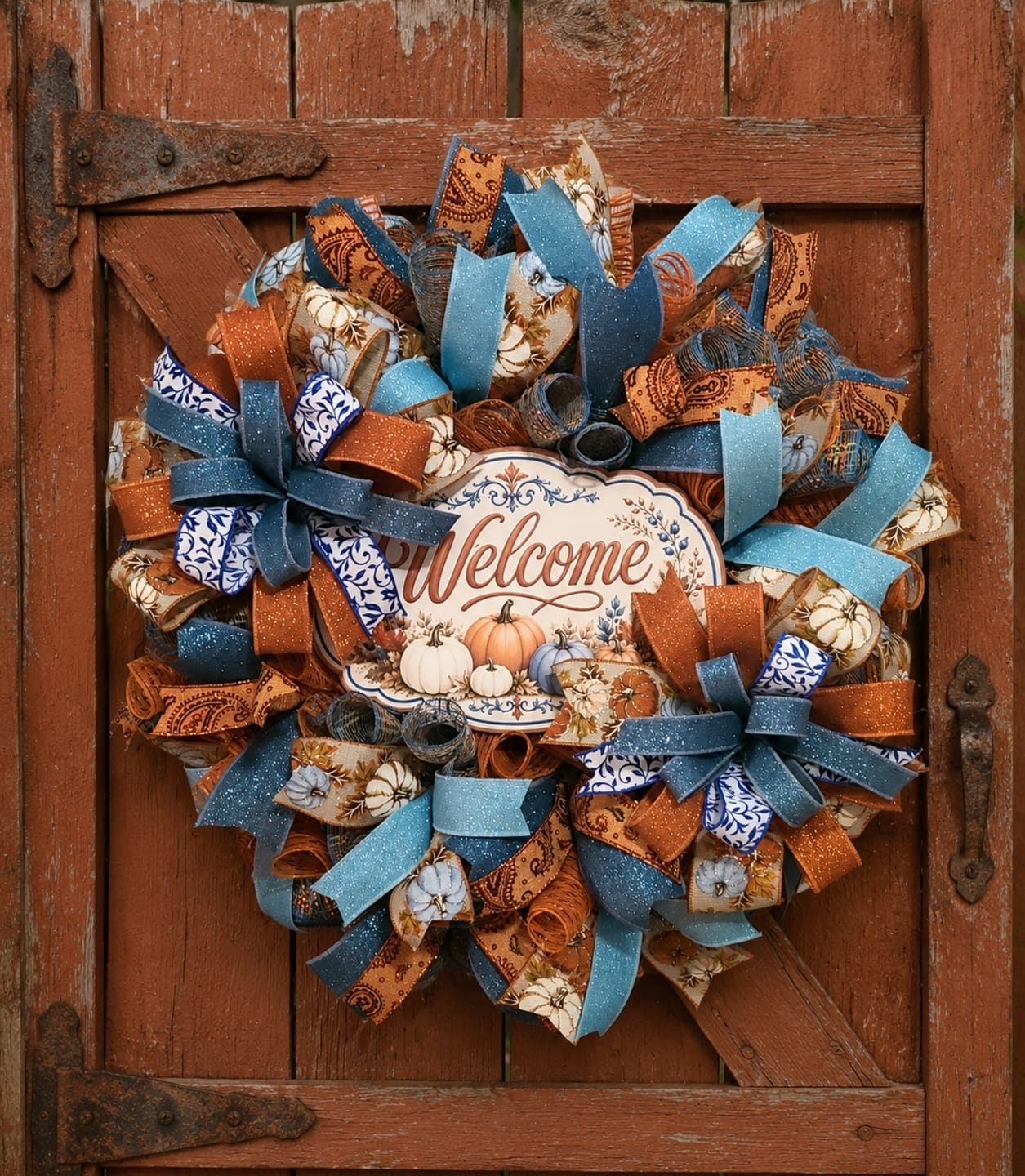 Customer photo review of Welcome Fall Sign, MF-W-0049, 12in Sign For Wreath, Wood Wreath Sign