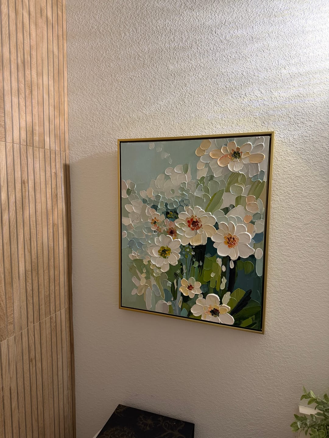 Customer photo review of Flowery Dreams-Abstract Flower Oil Painting for Modern Minimalist Interiors