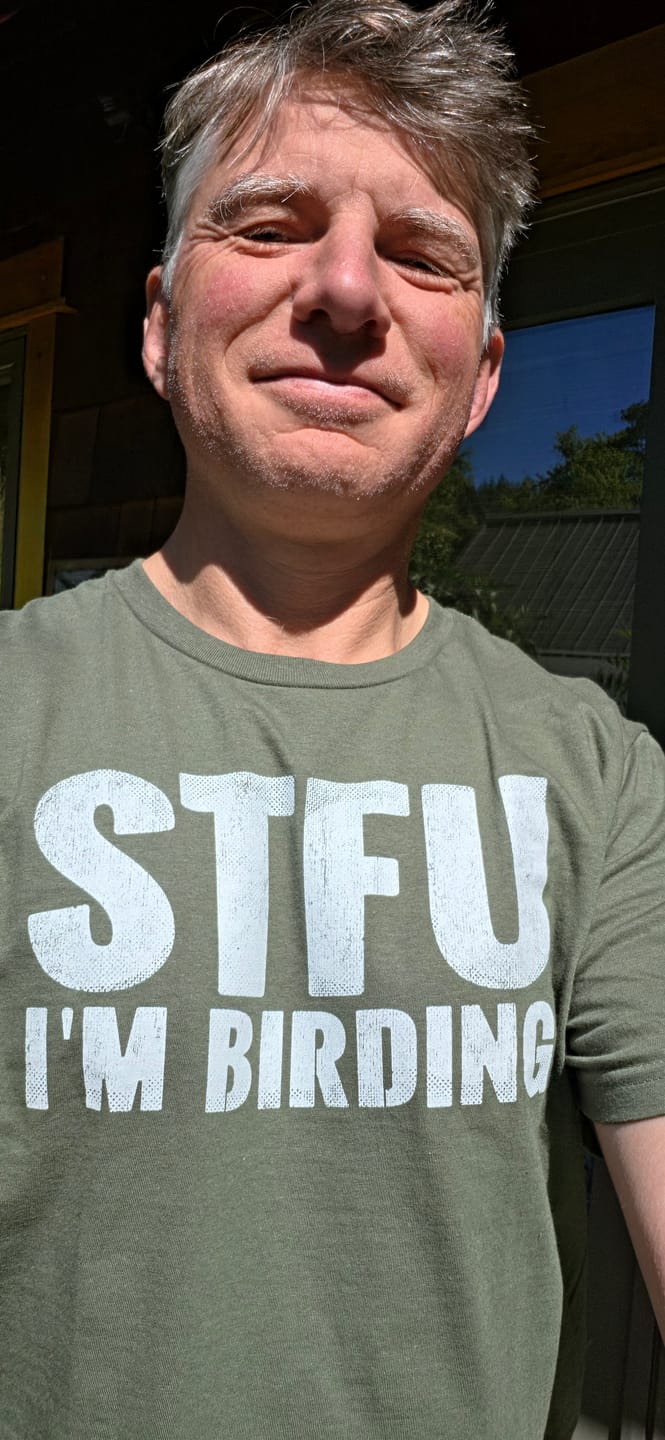 Customer photo review of STFU I'm Birding T-Shirt