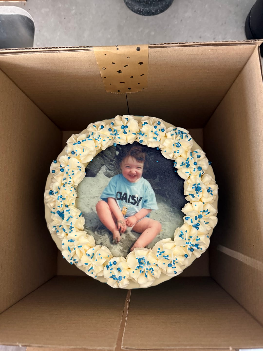 Customer photo review of Edible Image Photo Cake