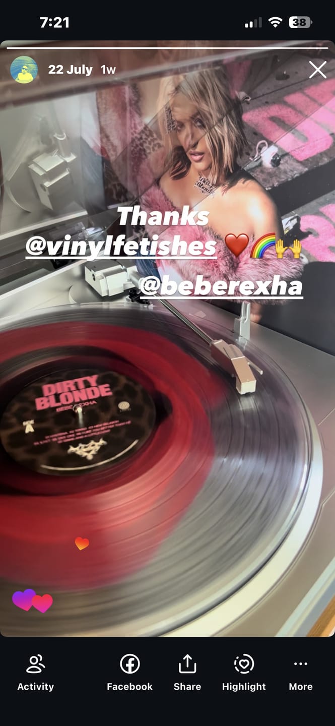 Customer photo review of Bebe Rexha - Dirty Blonde (Vertigo Vinyl Import)