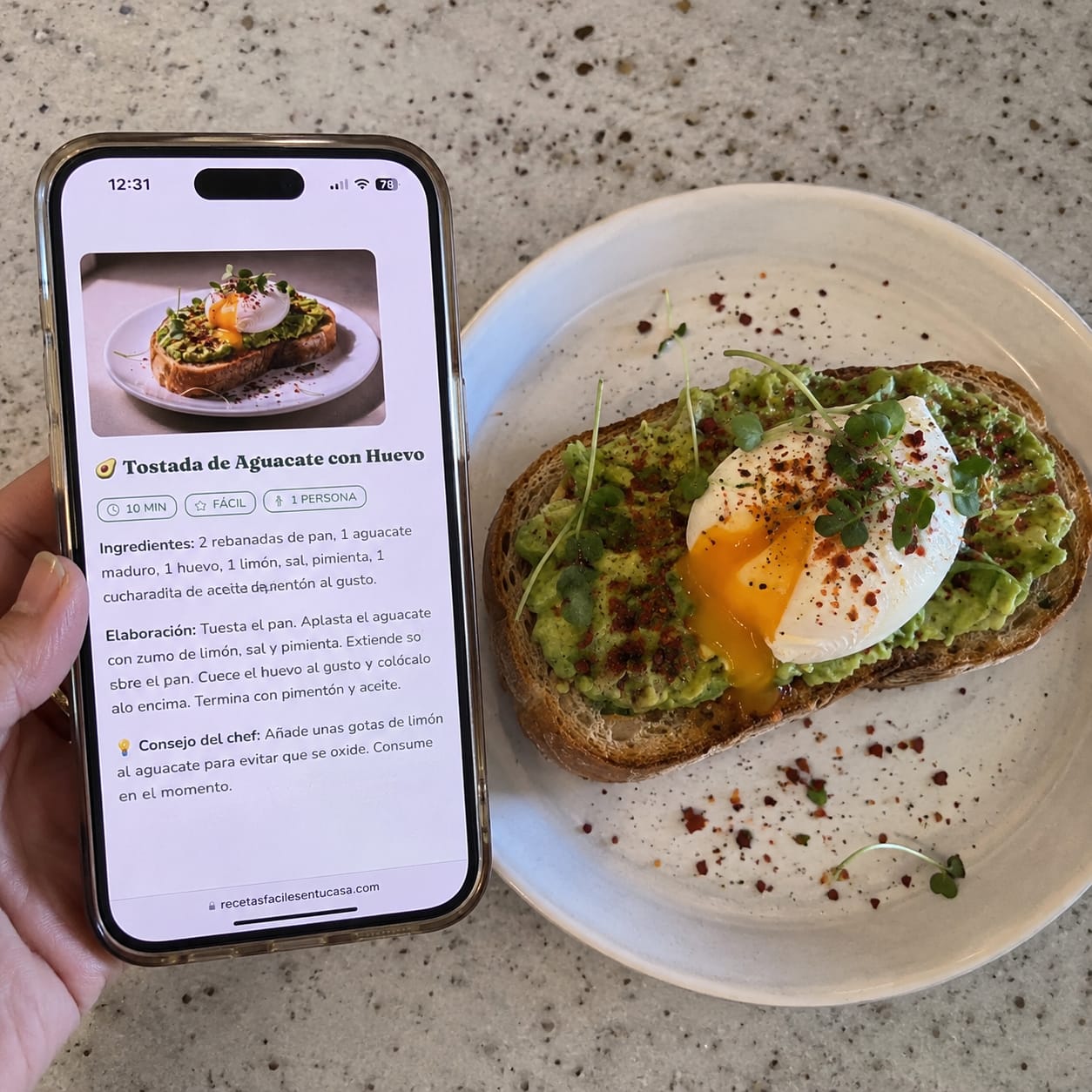Customer photo review of Libro Recetas Fáciles en Tu Casa