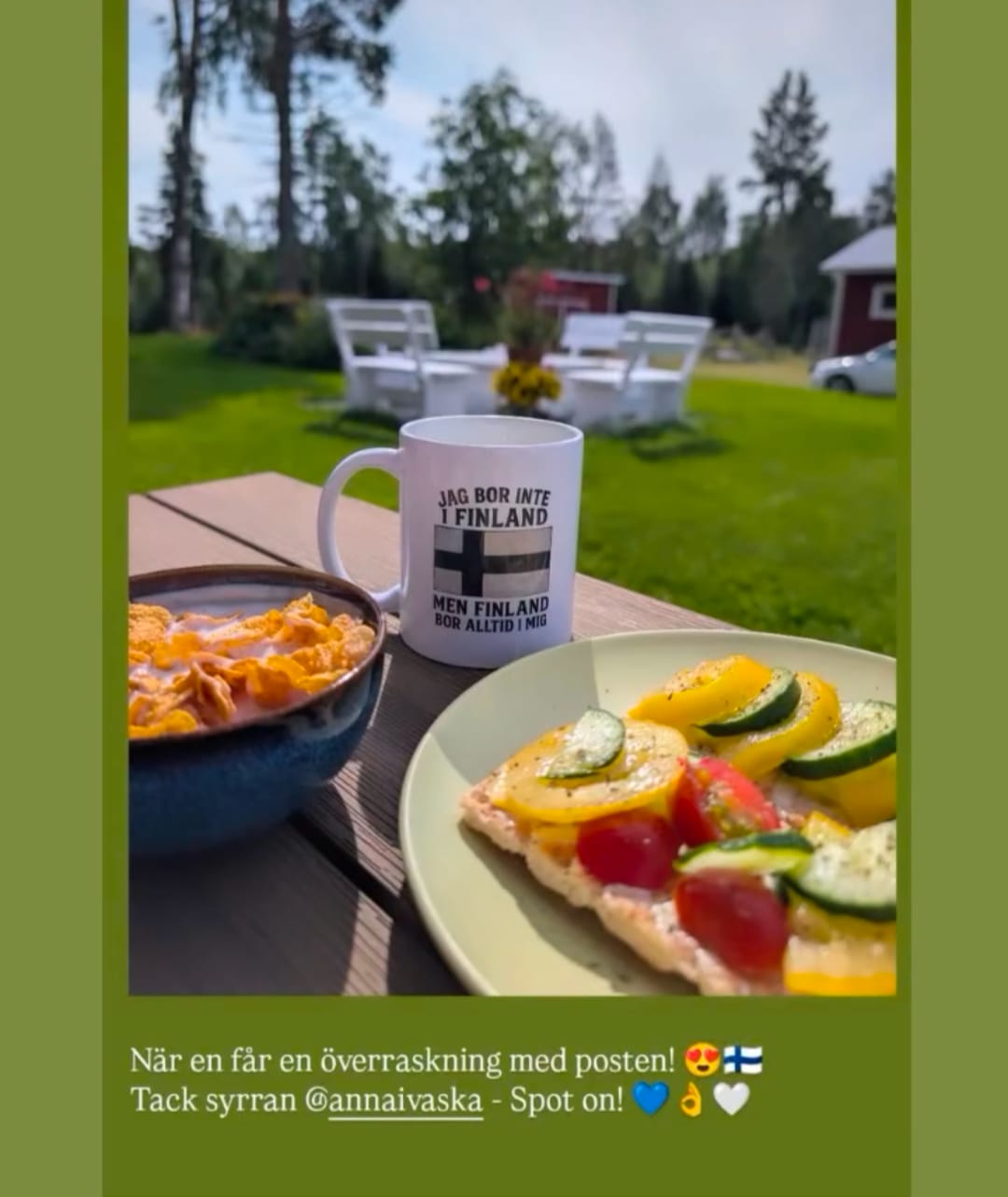 Customer photo review of Jag bor inte i Finland Mugg (325 ml)