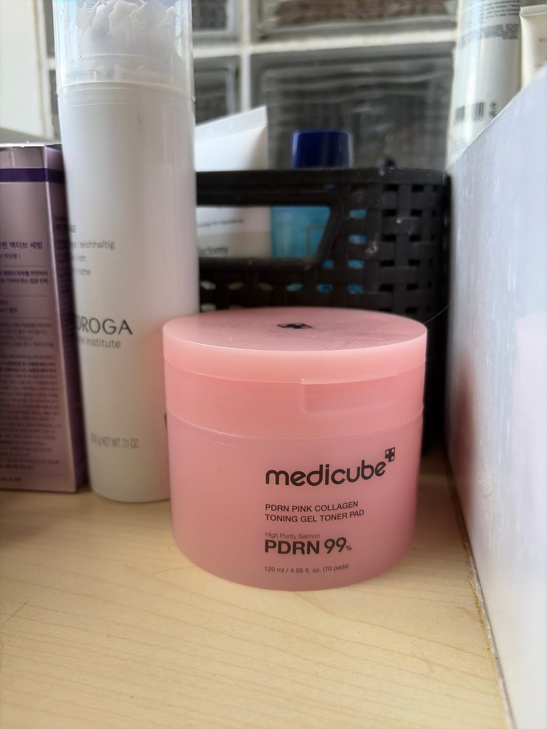 Customer photo review of Gēla tonera spilventiņi Medicube PDRN Pink Collagen Toning Gel Toner Pad