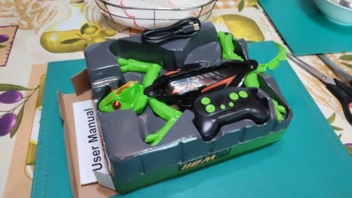 Customer photo review of The Wall Crawler — Remote Control Climbing Prey Toy