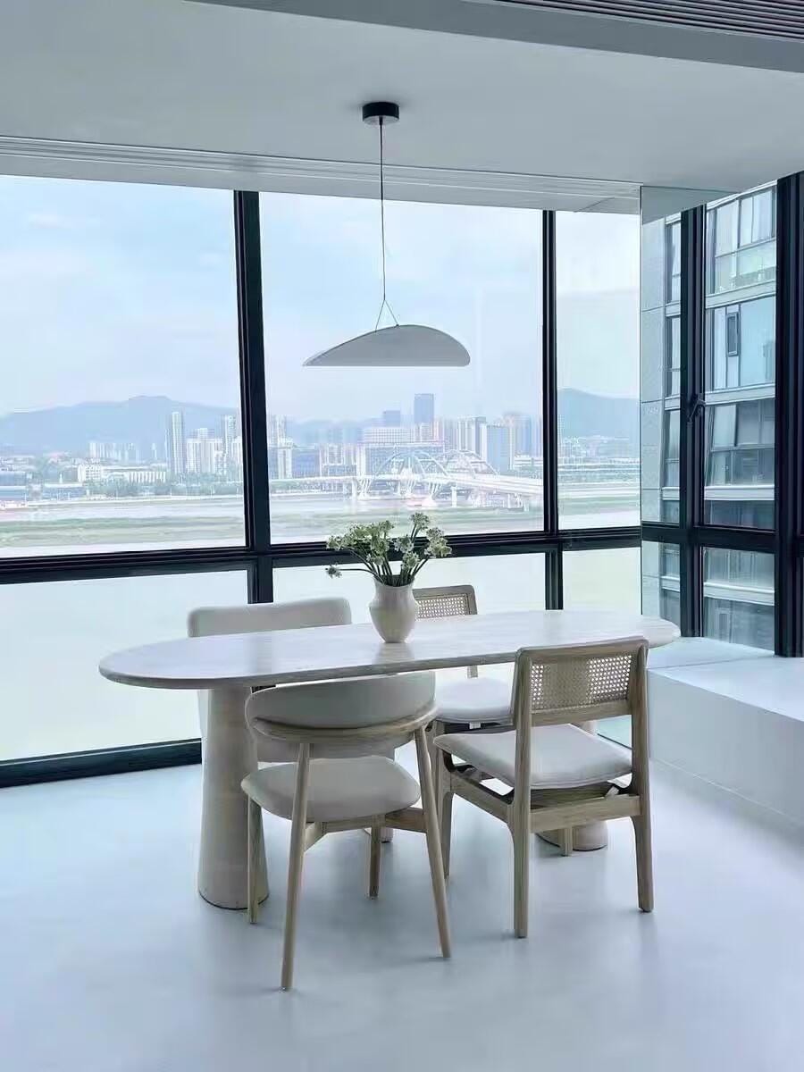 Customer photo review of Pendant Light, Tense, Mulberry Silk Diffuser, Black Frame, LED, Dimmable
