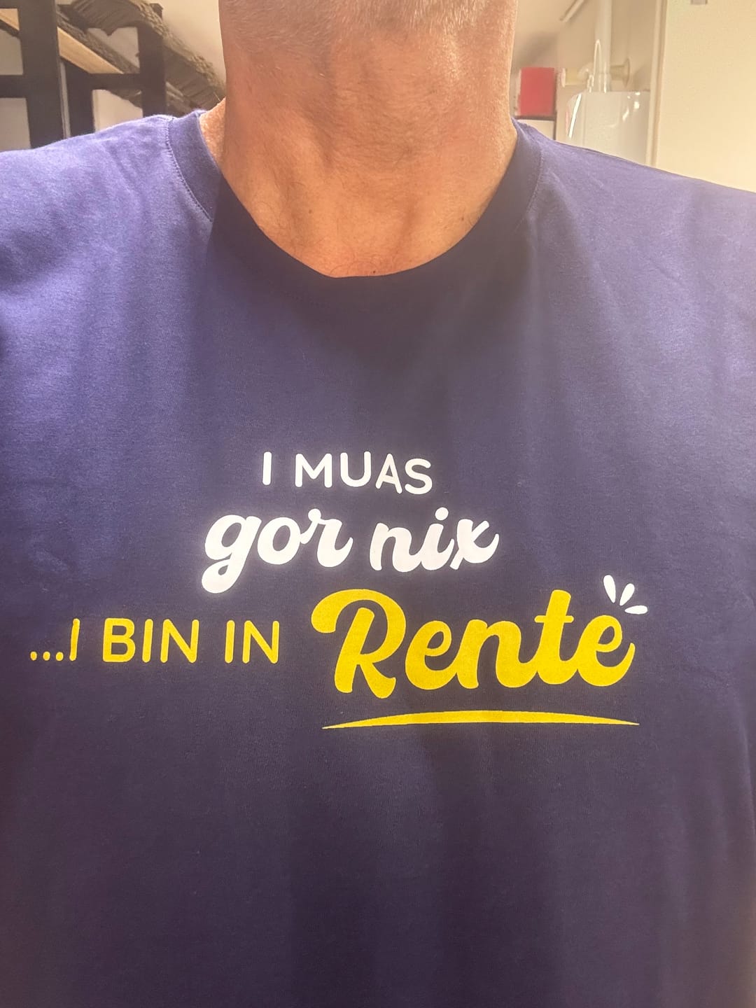 Customer photo review of I bin in Rente - Unisex Shirt Premium