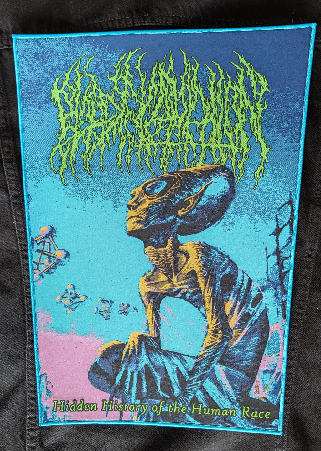 Customer photo review of Blood Incantation - Hidden History of the Human Race - Backpatch