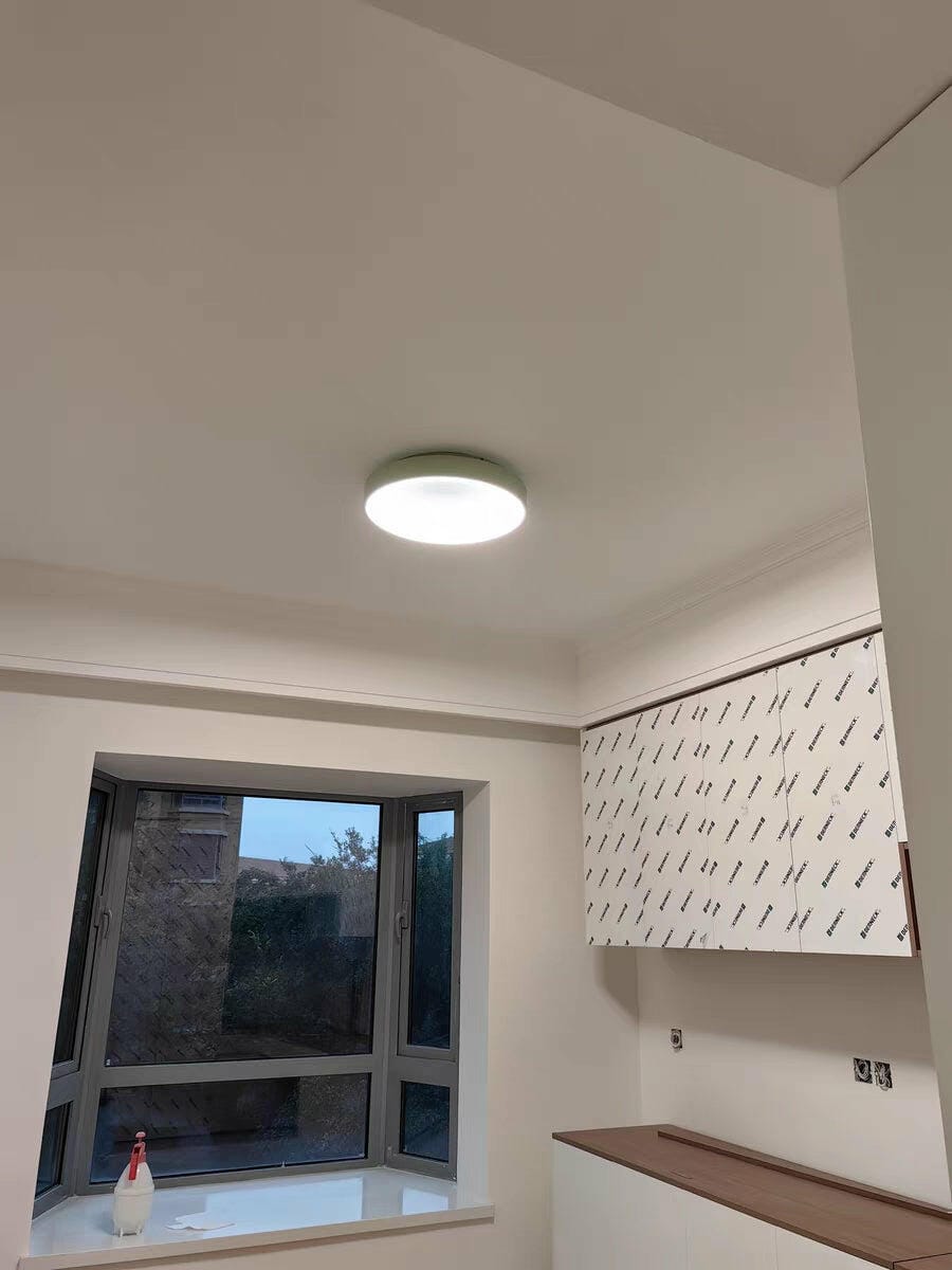 Customer photo review of Flush Mount Ceiling Light, Keno Slim Iron, Integrated LED, Dimmable