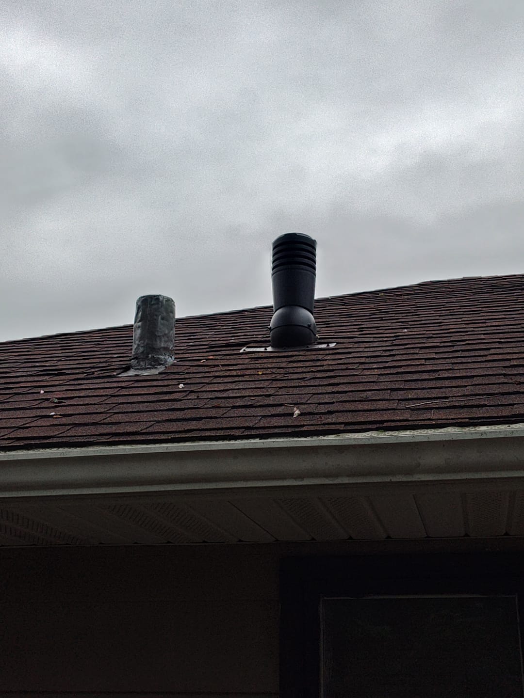 Customer photo review of Kitchen, Bathroom and Dryer Roof Exhaust Vent - Ivent ECO – Shingle Installation