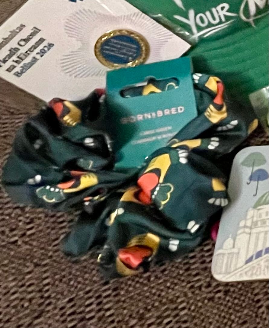 Customer photo review of Green Claddagh Scrunchie | Born & Bred