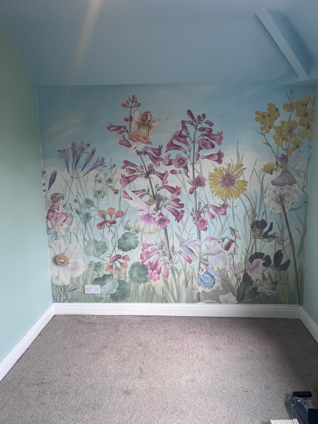 Customer photo review of Elsie - Floral Nursery Wallpaper Mural