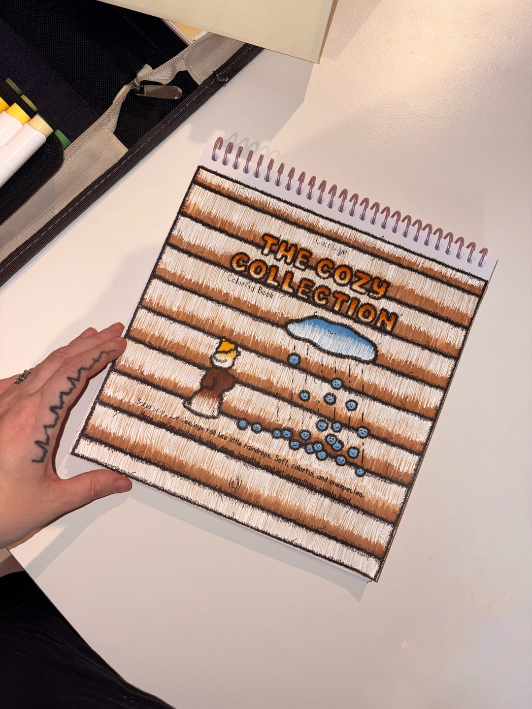 Customer photo review of Ohuhu x Jade Summer Alcohol Markers & Coloring Book Set, 47 Colors + 1 Colorless Blender, Honolulu B, Brush & Fine Dual Tips