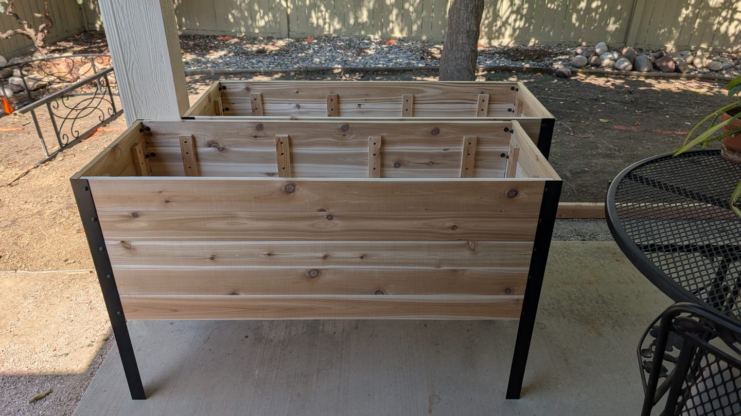 Customer photo review of 18″ x 48″ Deep Root Raised Garden Bed - 30″ TALL - Select Grade