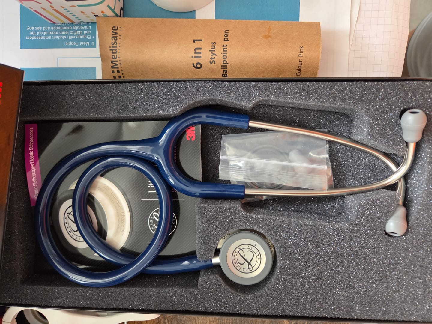 Customer photo review of Littmann Classic III Monitoring Stethoscope: Navy Blue 5622