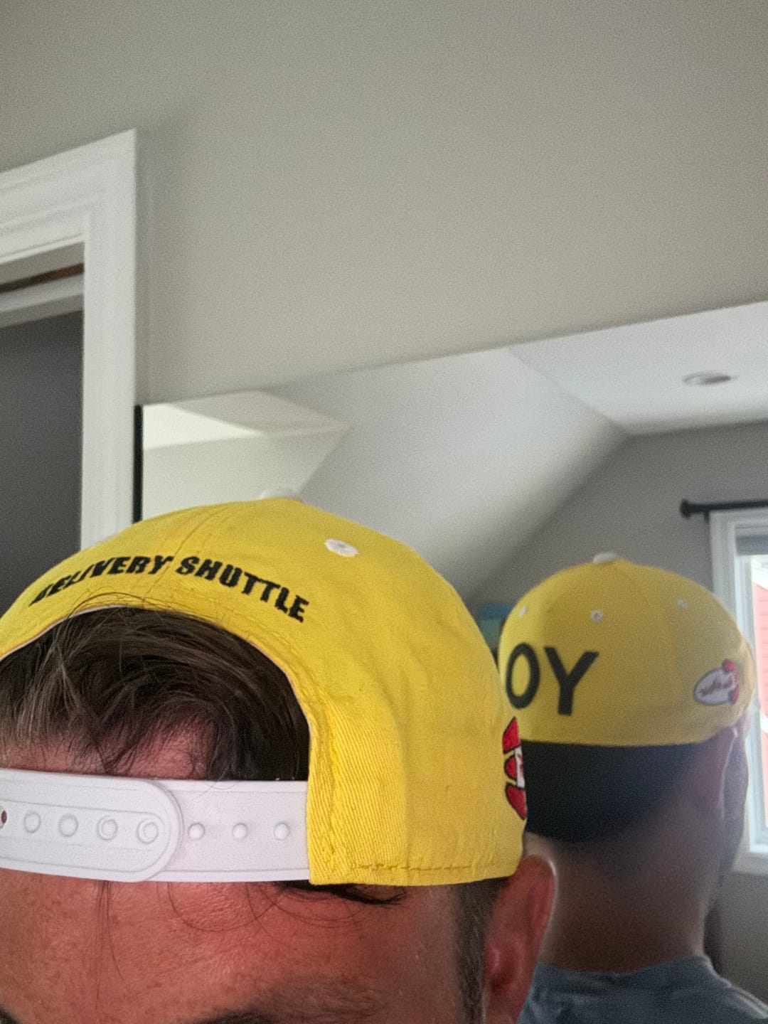 Customer photo review of Disney and Pixar Toy Story "YO Delivery Shuttle" – 5-Panel Hat