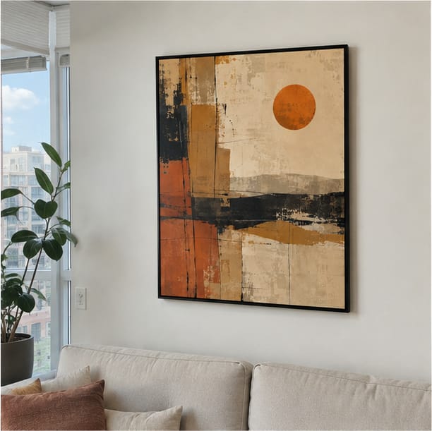 Customer photo review of Abstract Desert Canvas Wall Art