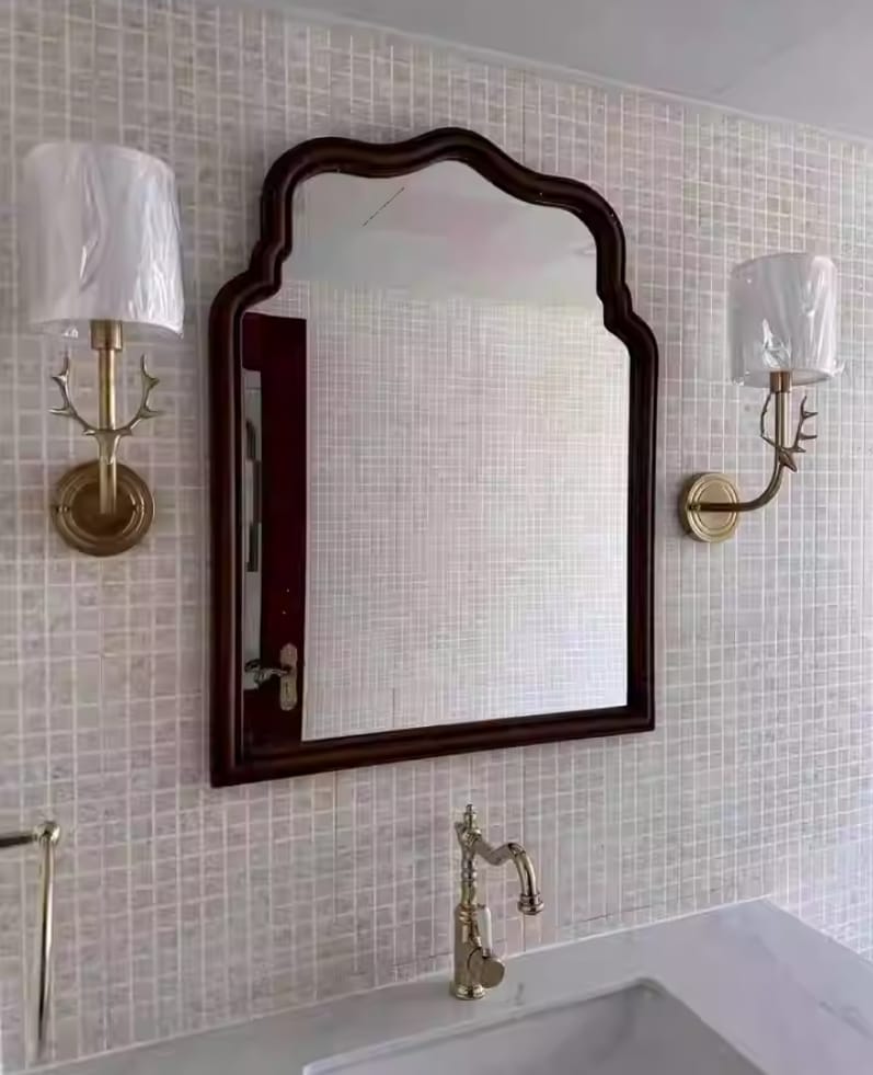 Customer photo review of Deer Head Wall Light, Brass or Blackened, White Linen Shades, E14