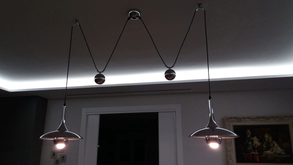 Customer photo review of Onos Pendant Light, Metal Globe Shade, Chrome or Gold, E26/E27, Adjustable