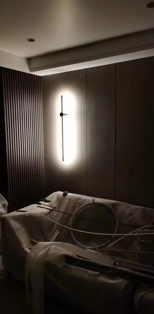 Customer photo review of Wall Light, Linear LED Slim Tube, Black or Copper, Wall or Ceiling Mount