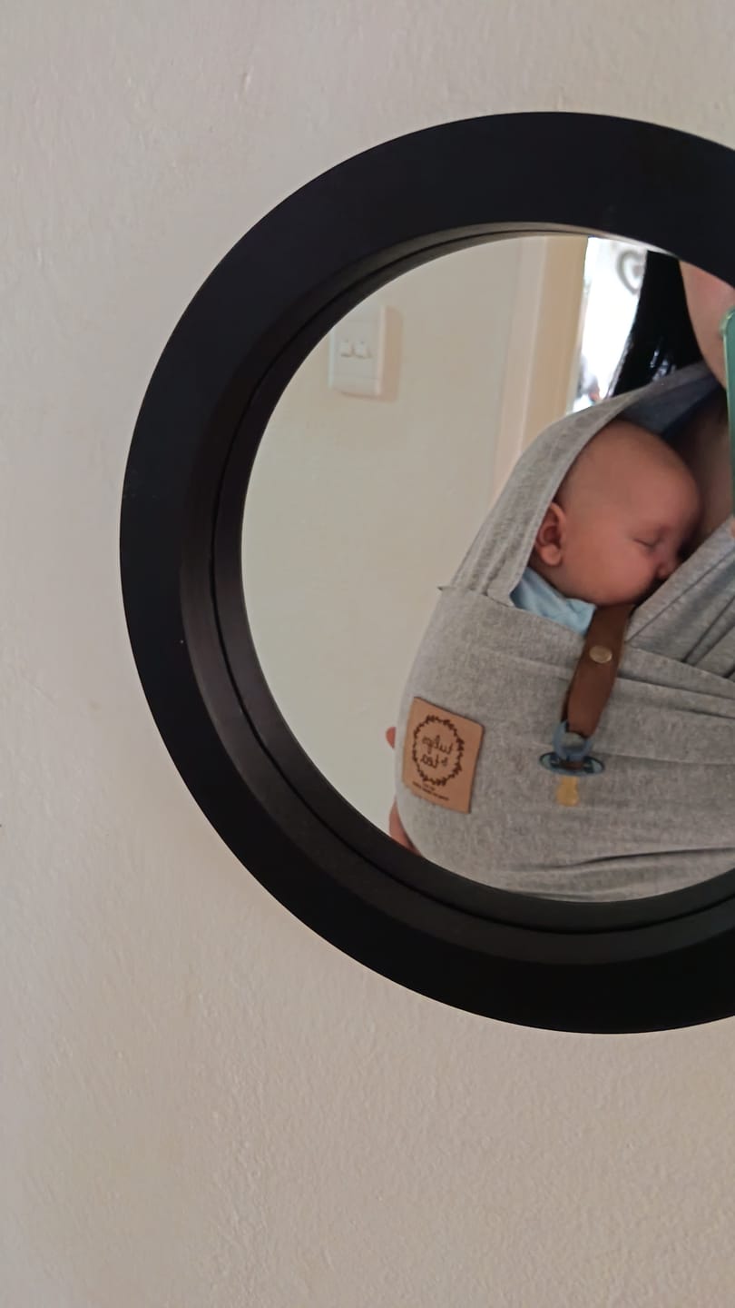 Customer photo review of BIBS Studio Block Pacifiers / Dummies - Petrol/Nordic Mint