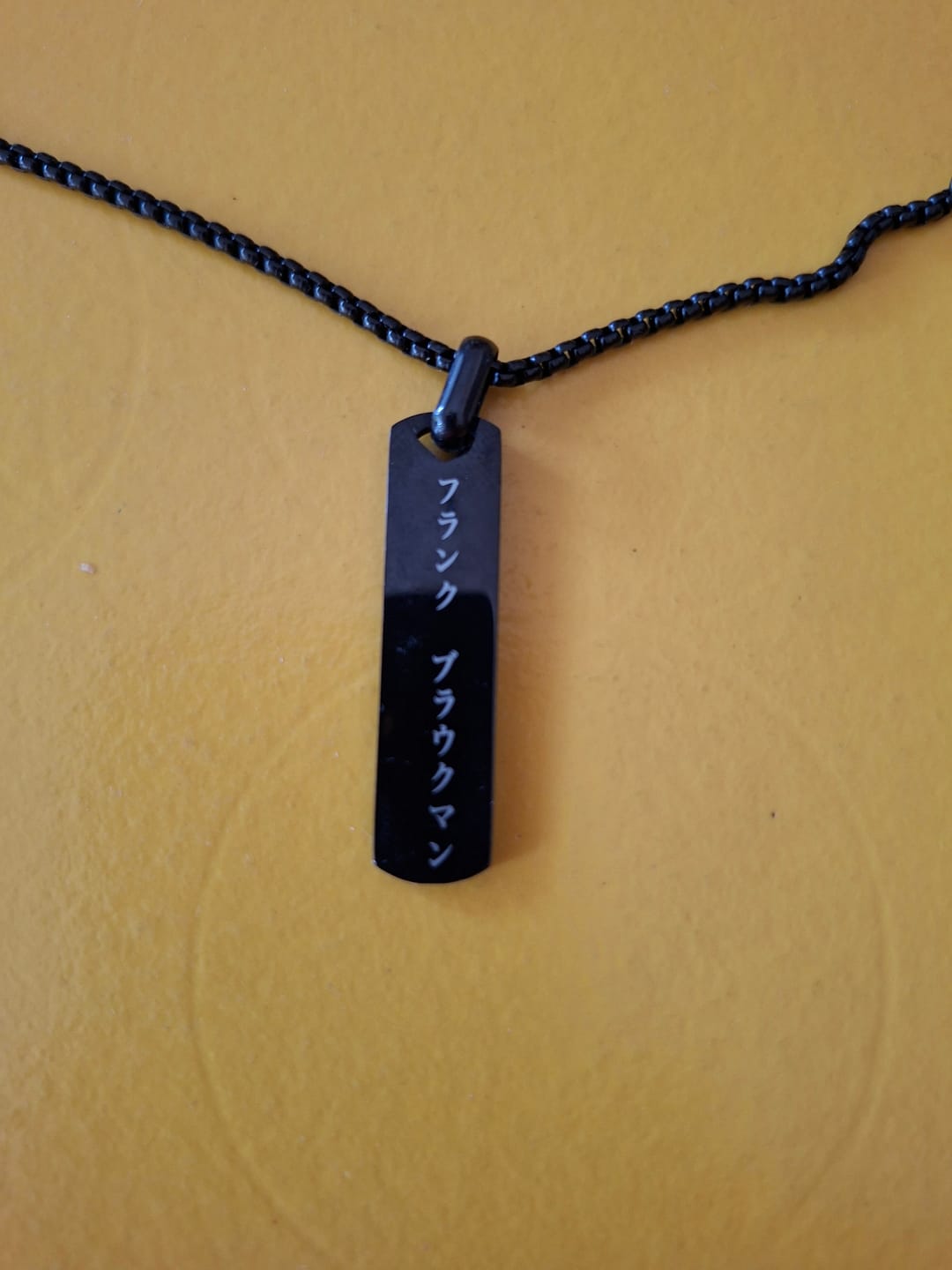 Customer photo review of Collier Japonais Gravé Homme