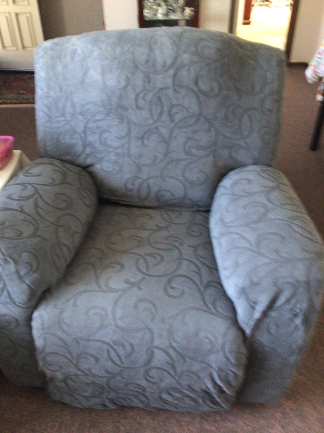Customer photo review of Leopard Recliner Cover Stretch Sofa Slipcover With Elastic Bottom