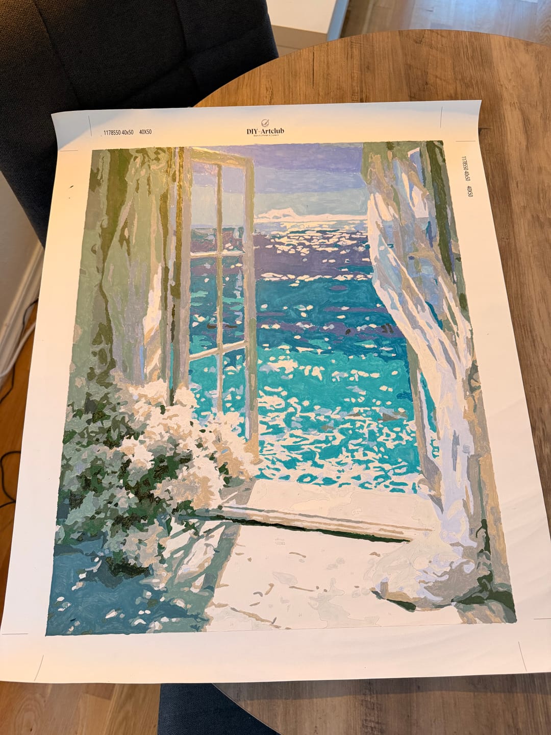 Customer photo review of By the Azure Window | Paint by Number